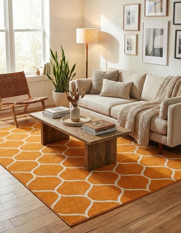 7' x 10' Lattice Frieze Rug