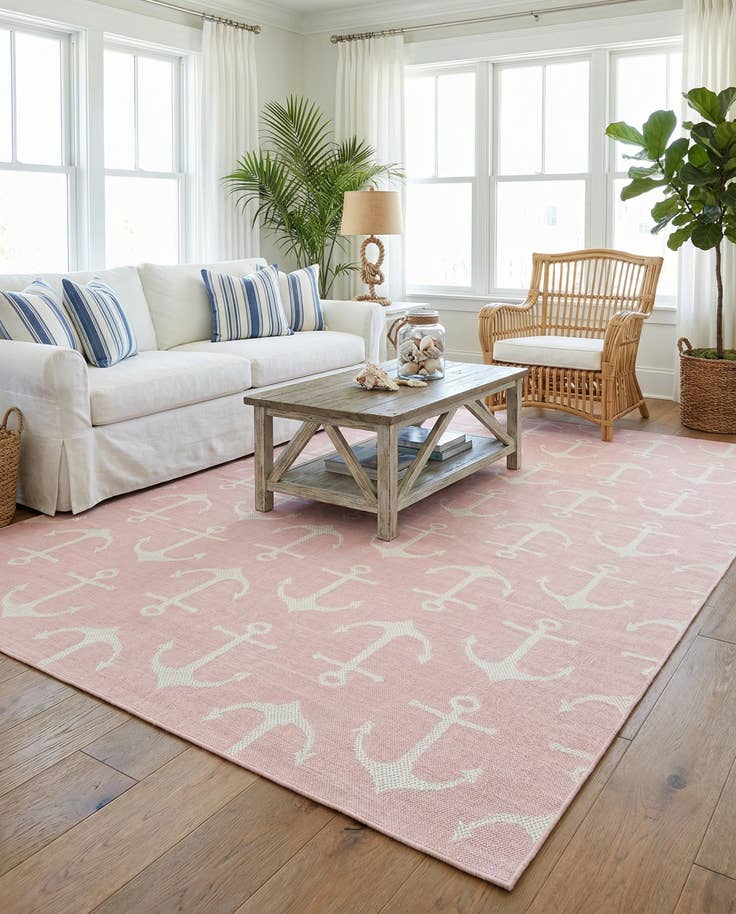 Detail image of 9' x 12' Easy-Clean Coastal Indoor / Outdoor Rug