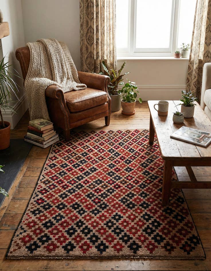 Detail image of 2' 10 x 4' 7  Hand Knotted Balouch Persian Wool Rug