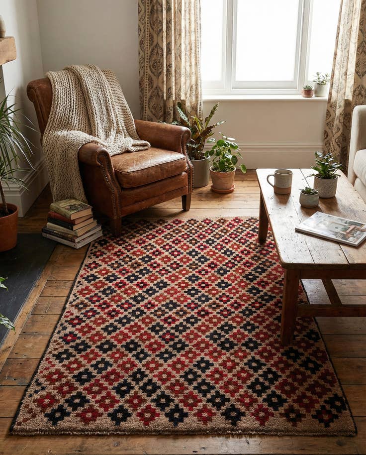 Detail image of 2' 10 x 4' 7 Hand Knotted Balouch Persian Wool Rug