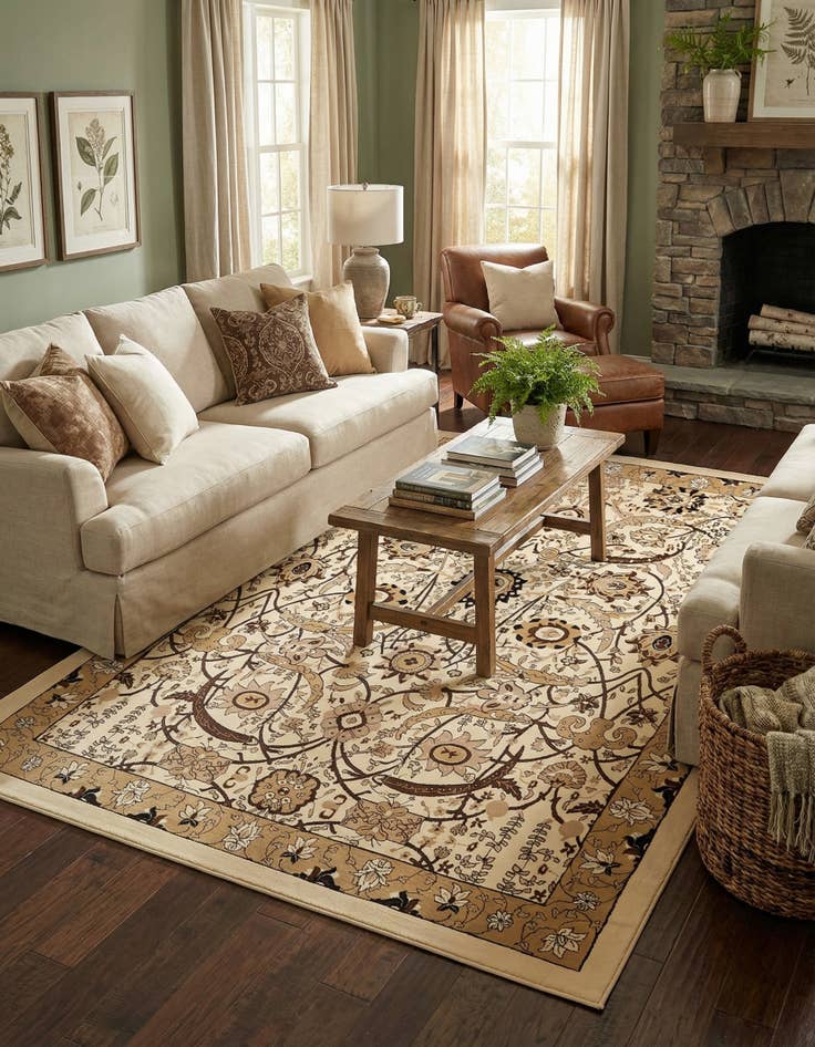 Detail image of 10' x 13' Isfahan Design Rug