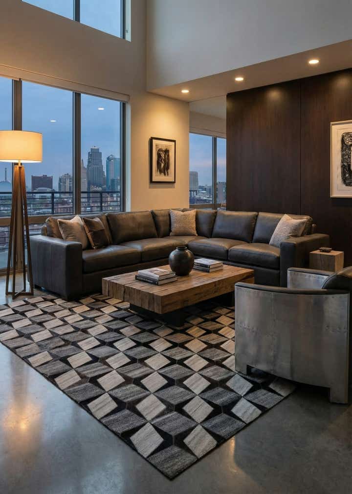 5' 2 x 8' 1 Cowhide - Patchwork Rug