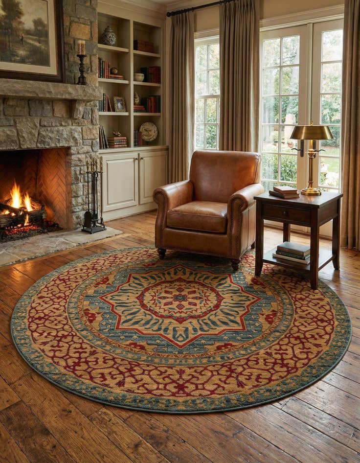 Detail image of 8' x 8' Amina Round Rug