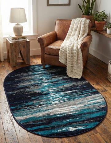 Navy Blue Sydney Oval Rug