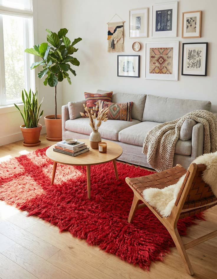 Detail image of  2' 10 x 5' 4  Hand Knotted Moroccan Wool Rug