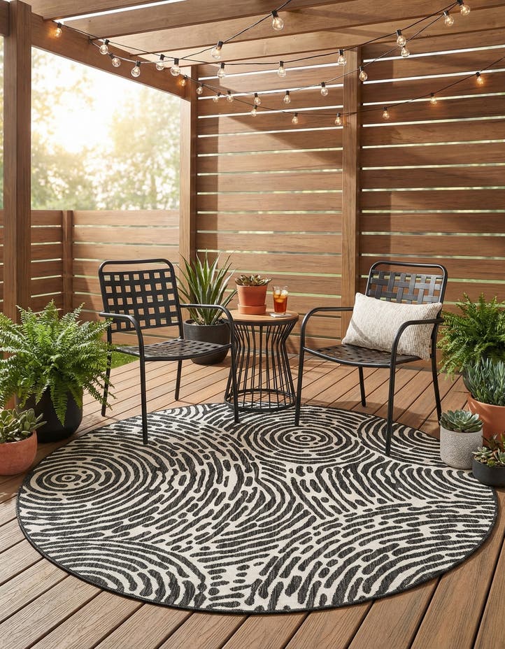6' x 6' Easy-Clean Modern Indoor / Outdoor...