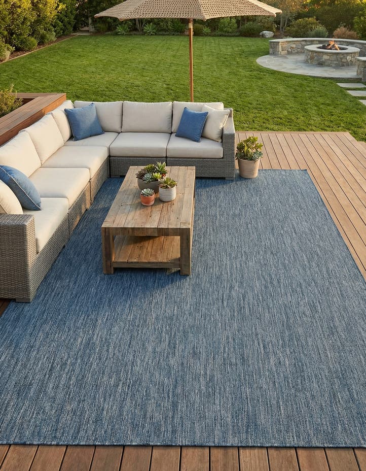 10' x 13' Easy-Clean Solid Indoor / Outdoor ...