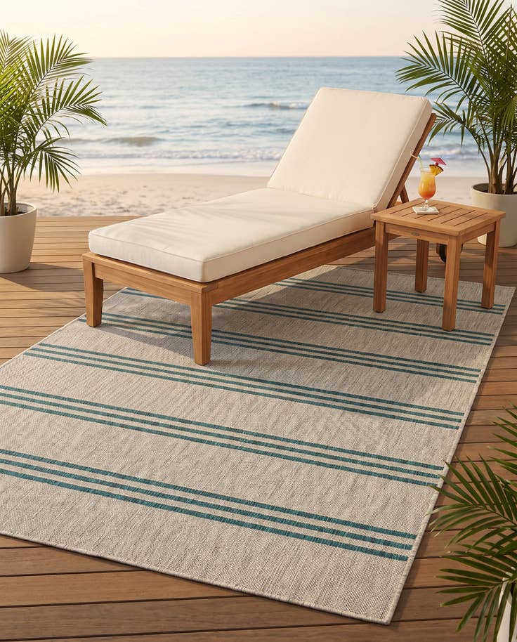 Detail image of 5' 3 x 8' Easy-Clean Jill Zarin Anguilla Indoor / Outdoor Rug