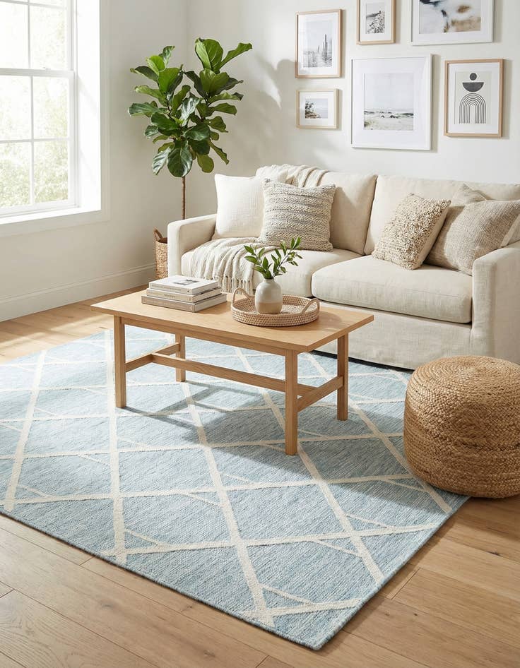 Detail image of  7' 10 x 7' 10 Paxon Trellis Square Rug