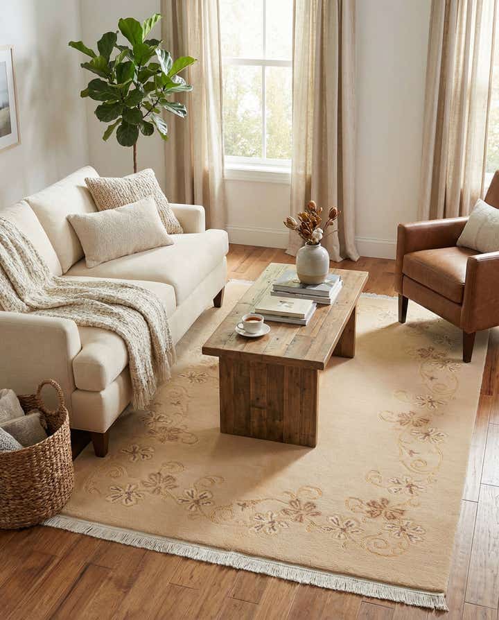 3' 11 x 5' 10 Hand Knotted Darya Wool Rug