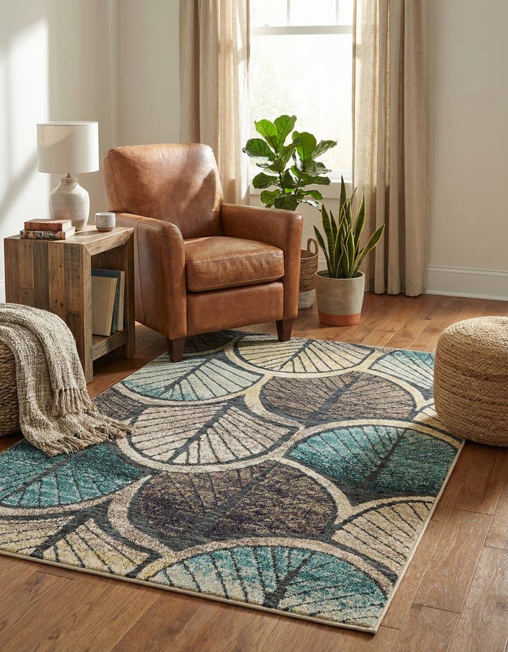 Detail image of 4' x 6' Easy-Clean Casablanca Indoor / Outdoor Rug