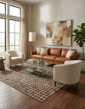 5' 3 x 7' 8 Cowhide Rug