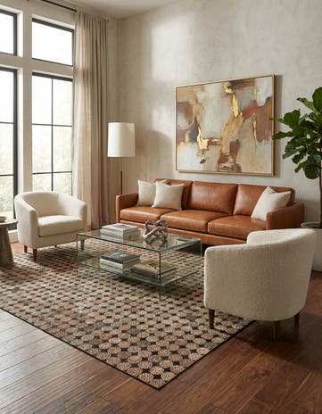 5' 3 x 7' 8 Cowhide Rug