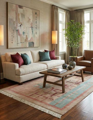 6' 7 x 10' Hand Knotted Tibet Rug