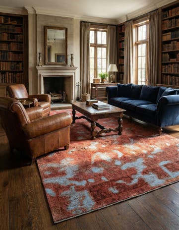6' 4 x 9' 9 Vintage Royal Wool Rug