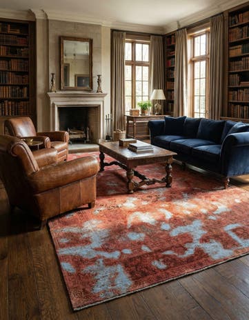 6' 4 x 9' 9 Vintage Royal Wool Rug