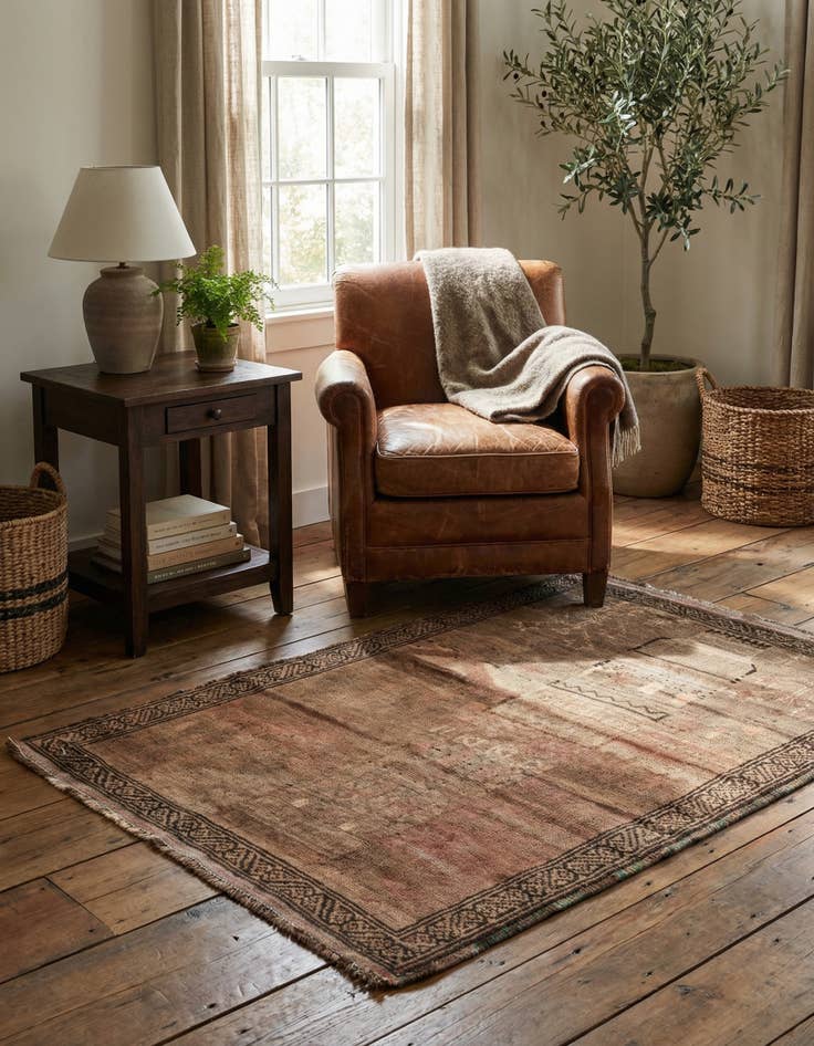 Detail image of  2' 9 x 4' 3  Hand Knotted Ultra Vintage Persian Wool Rug