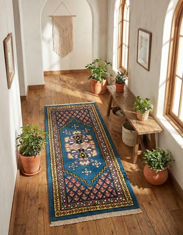 2' 6 x 5' Hand Knotted Moroccan Wool Runner Rug
