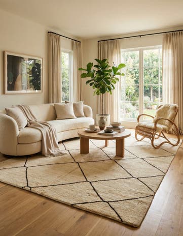5' 6 x 8' Hand Knotted Darya Wool Rug