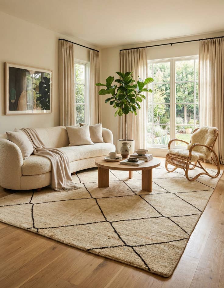 Detail image of 5' 6 x 8'  Hand Knotted Darya Wool Rug