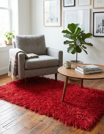2' 4 x 4' 5 Hand Knotted Moroccan Wool Rug