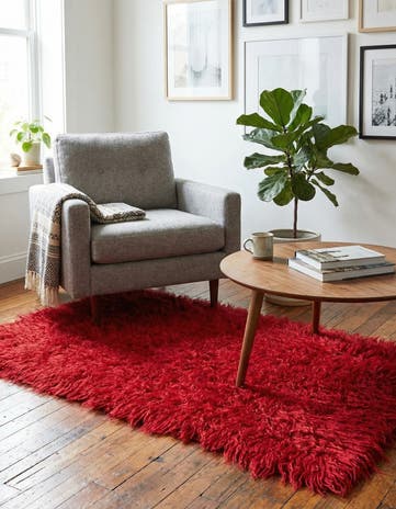 2' 4 x 4' 5 Hand Knotted Moroccan Wool Rug