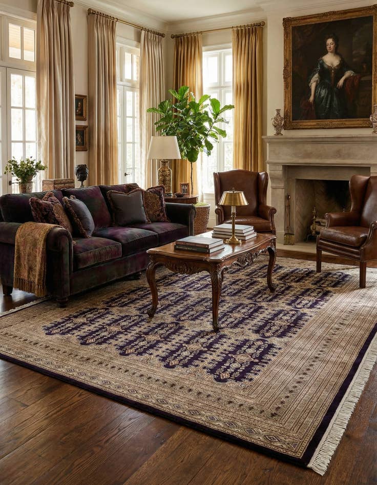 Detail image of 8' 5 x 10' 3  Hand Knotted Bokhara Oriental Rug