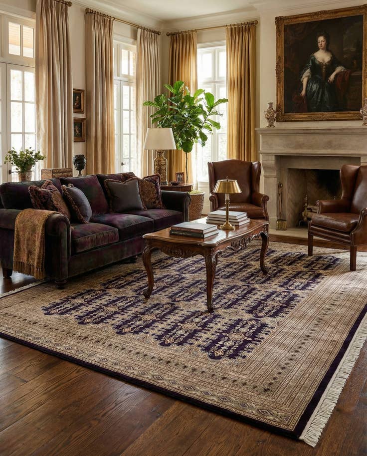 Detail image of 8' 5 x 10' 3 Hand Knotted Bokhara Oriental Rug