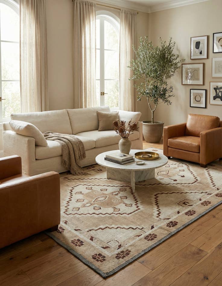 Detail image of 9' x 12' 1  Hand Knotted Moroccan Wool Rug