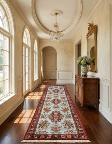 2' 7 x 13' 2 Hand Knotted Qom Persian Runner Rug