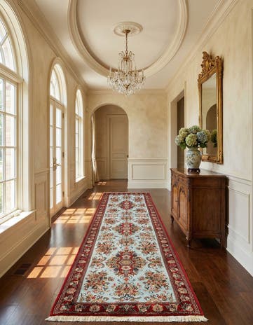 2' 7 x 13' 2 Hand Knotted Qom Persian Runner Rug