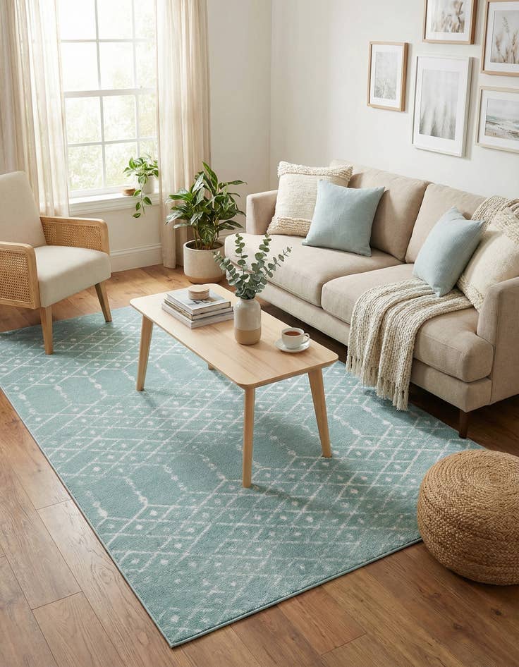 Detail image of  6' x 9' Paxon Trellis Rug