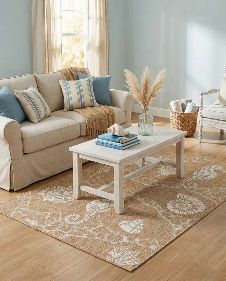 4' x 6' Easy-Clean Coastal Indoor / Outdoor Rug