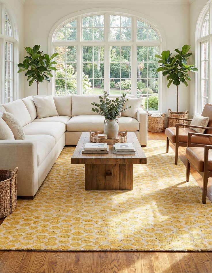 Detail image of 5' 6 x 9' 4  Hand Knotted Darya Wool Rug