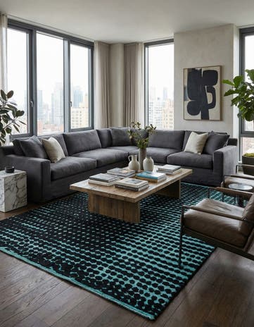 7' 9 x 10' 4 Hand Knotted Darya Wool Rug