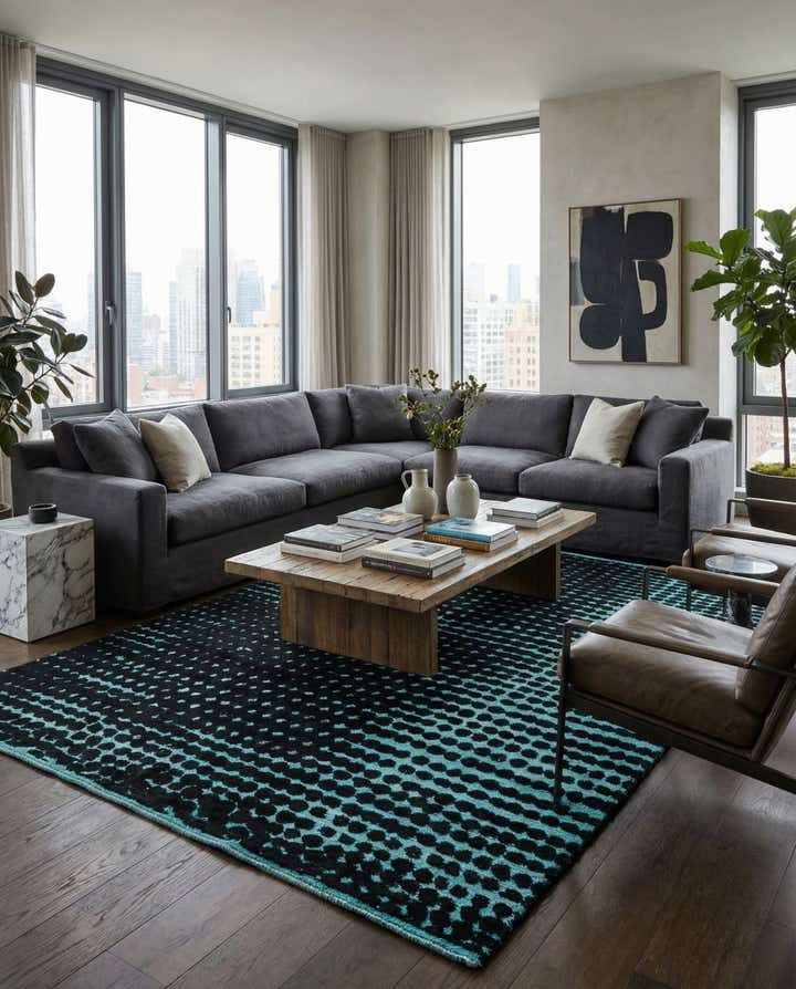 7' 9 x 10' 4 Hand Knotted Darya Wool Rug