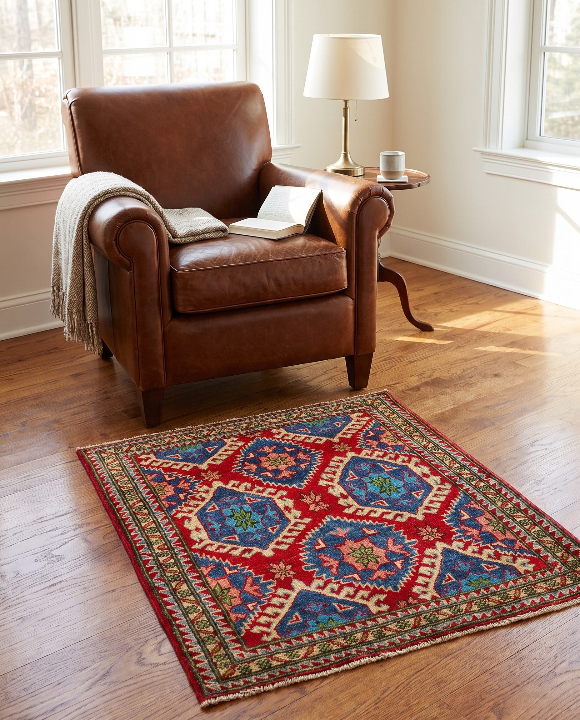 2' 9 x 3' 5 Hand Knotted Kazak Rug