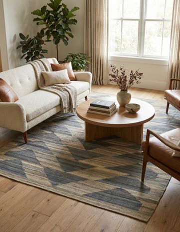5' 8 x 7' 7 Hand Woven Kilim Modern Wool Rug