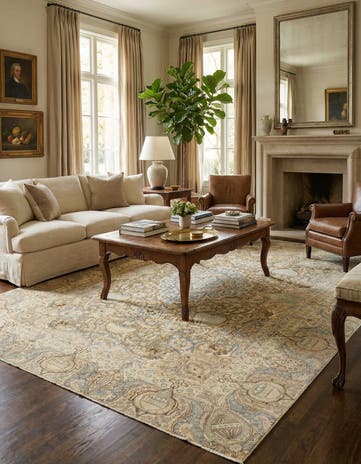 9' x 12' Hand Knotted Ultra Vintage Persian Wool Rug
