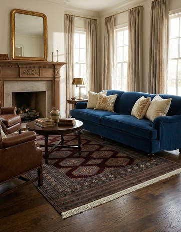 4' 3 x 6' Hand Knotted Bokhara Oriental Wool Rug