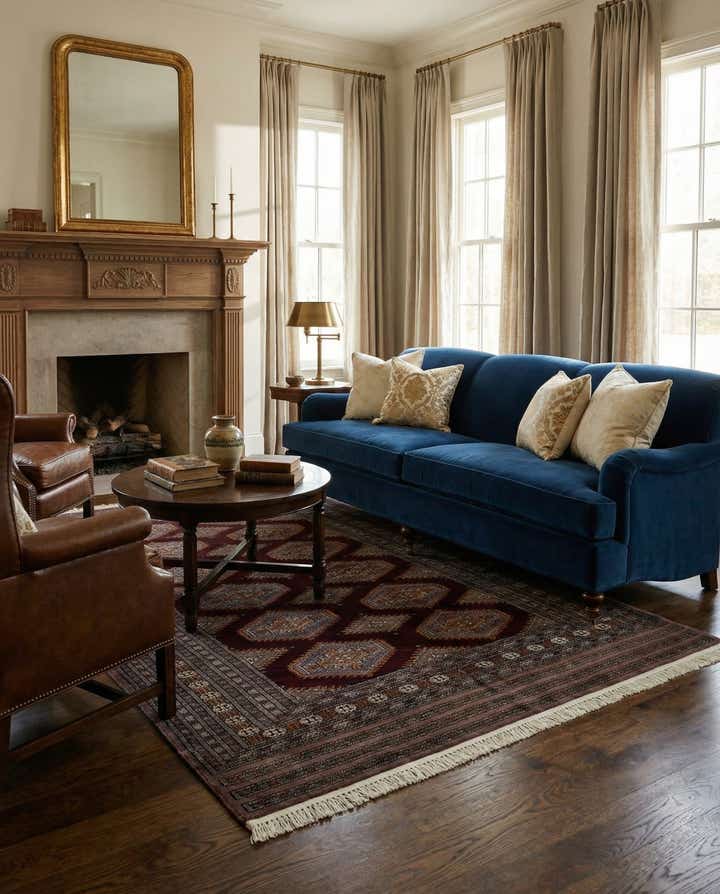 4' 3 x 6' Hand Knotted Bokhara Oriental Wool Rug