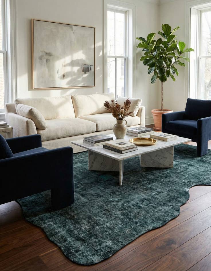 Detail image of 8' 9 x 12'  Hand Knotted Ultra Vintage Persian Wool Rug