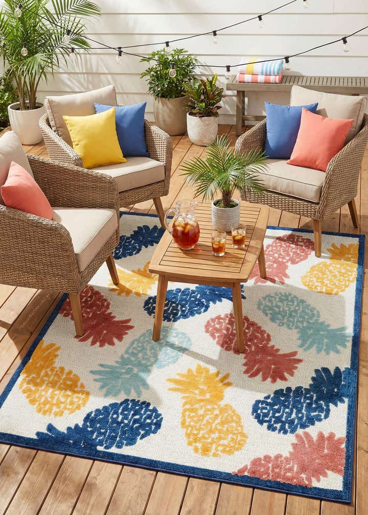 7' 10 x 10' Easy-Clean Belize Indoor / Outdoor Rug