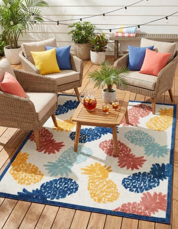 7' 10 x 10' Easy-Clean Belize Indoor / Outdoor Rug