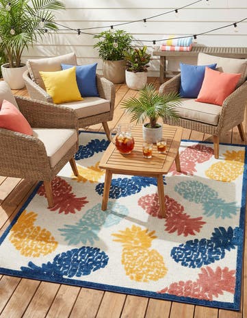 7' 10 x 10' Easy-Clean Belize Indoor / Outdoor Rug