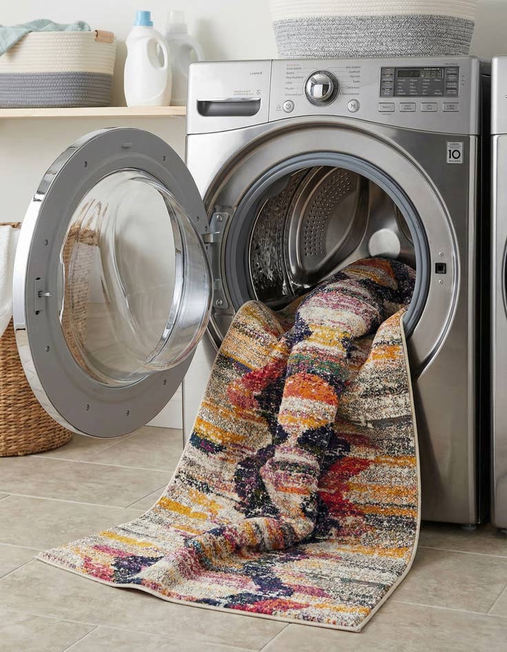 Detail image of 2' 7 x 12'  Washable Vivid Runner Rug