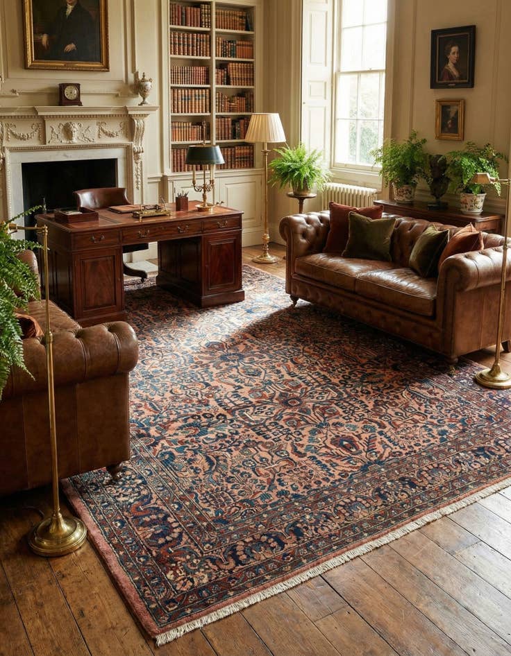 Detail image of 9' 1 x 12' 7  Hand Knotted Liliyan Persian Wool Rug