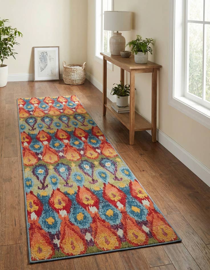 Detail image of 2' 7 x 11' Easy-Clean Modern Indoor / Outdoor Runner Rug