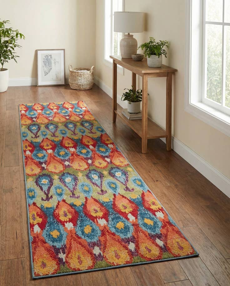 Detail image of 2' 7 x 11' Easy-Clean Modern Indoor / Outdoor Runner Rug