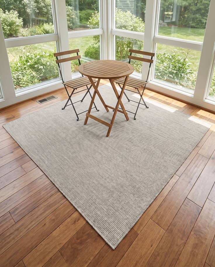 Detail image of 6' x 6' Easy-Clean Solid Indoor / Outdoor Square Rug